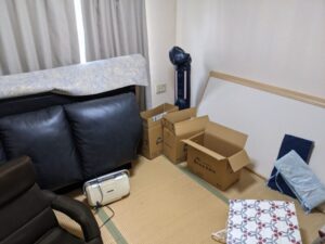 遺品整理作業前の状態